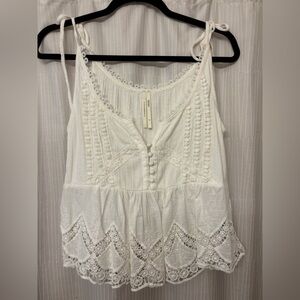 Anthropologie White Lace Blouse